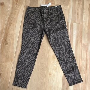 White House Black Market Animal Print Skinny Jeans - Brown